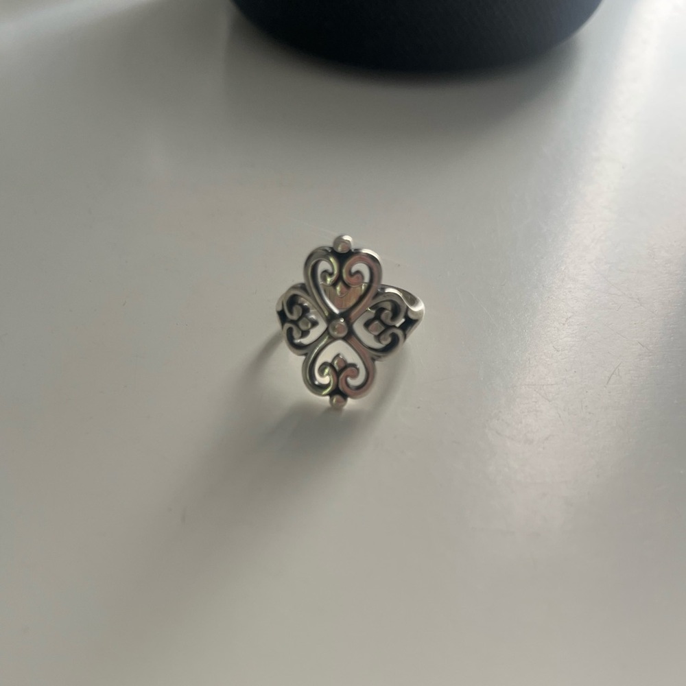 Sterling Silver James Avery Adorned Hearts Ring size 8